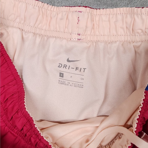 Nike Women's Dri-Fit Hot Pink Blue Athletic Short Shorts Size Small - Picture 3 of 5